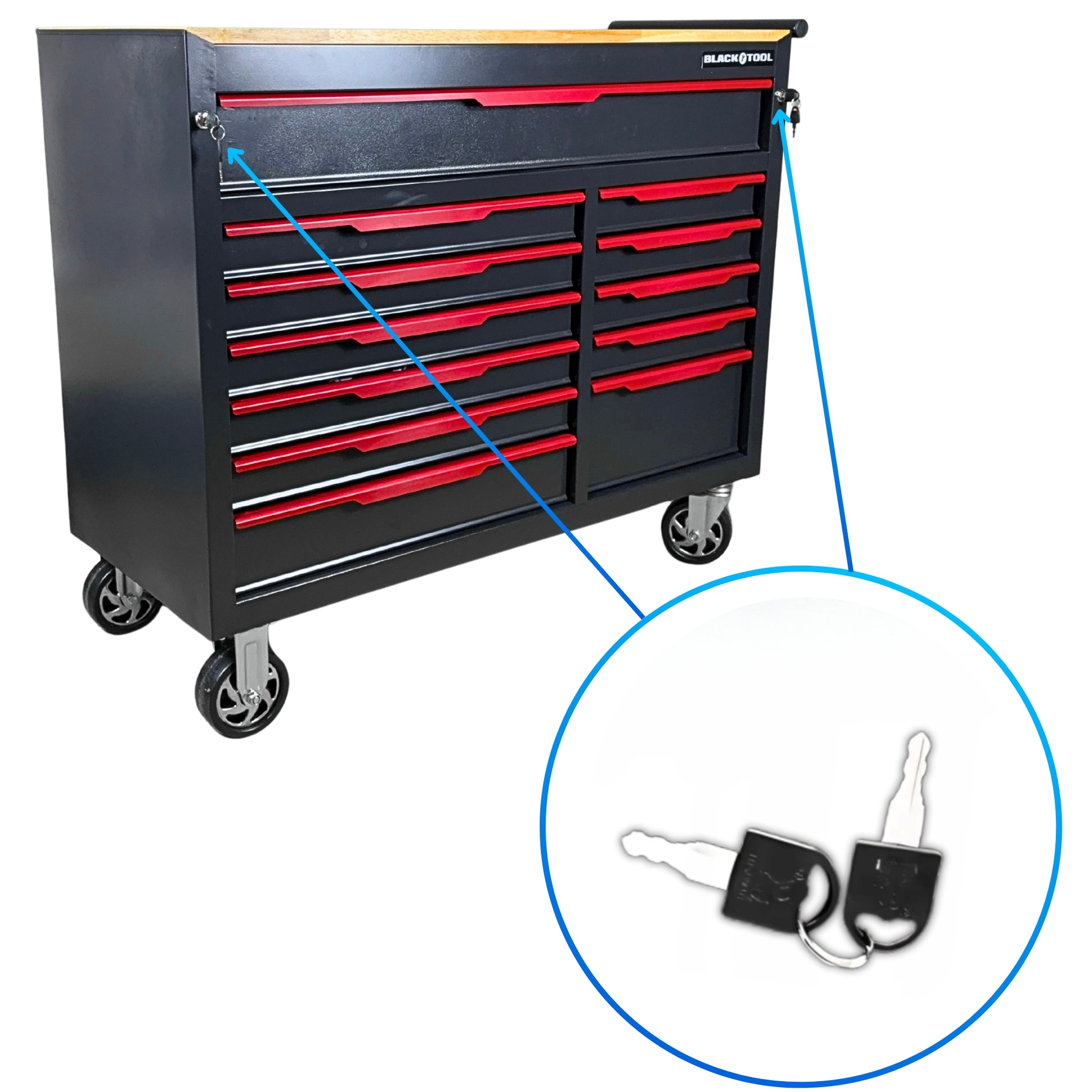 BL-5001 - Dielenský vozík s CRV náradím 250 ks 12 zásuviek (17)